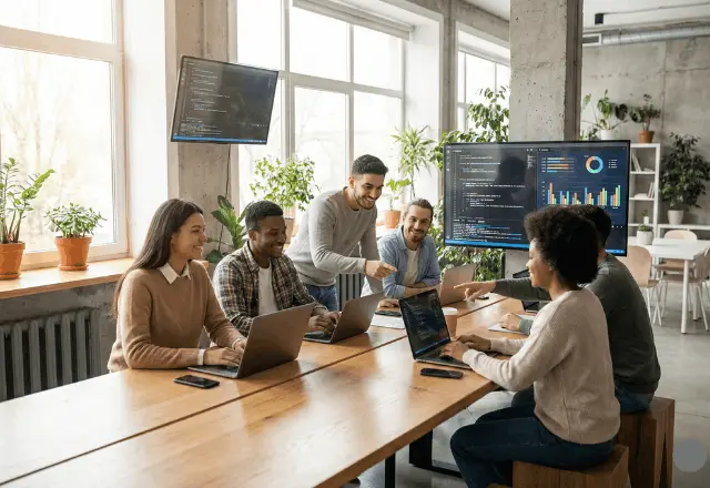 Digital Rise 24 team collaborating on education technology solutions